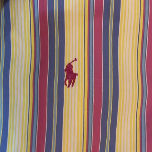 Ralph Lauren Blake men’s large beautiful pastel stripe  button down dress shirt - Picture 4 of 6